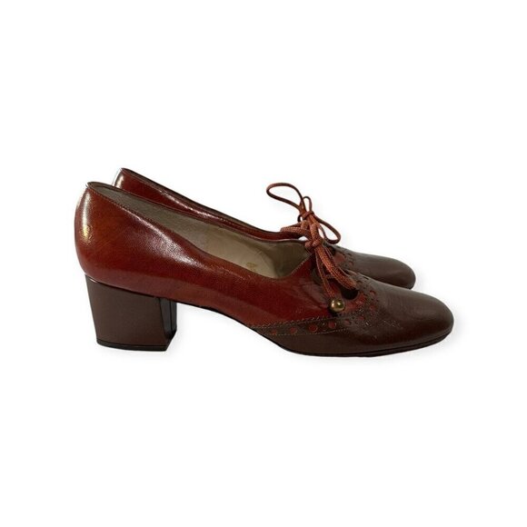 Vintage (Joseph) Larose Mod Spectator Ghillie Brogue Pumps, Size 7 4A (narrow) - Picture 5 of 12